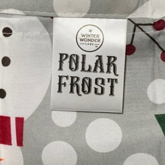 Christmas Bath Snowman Santa Fabric Shower Curtain 72 x 72 Hook Set Grey 13 PC - Picture 5 of 15